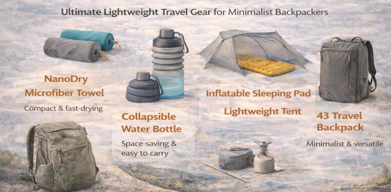 Lightweight travel gear for minimalist backpackers