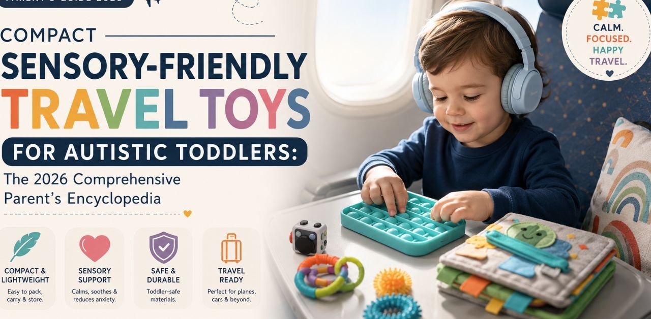 Compact sensory-friendly travel toys for autistic toddlers