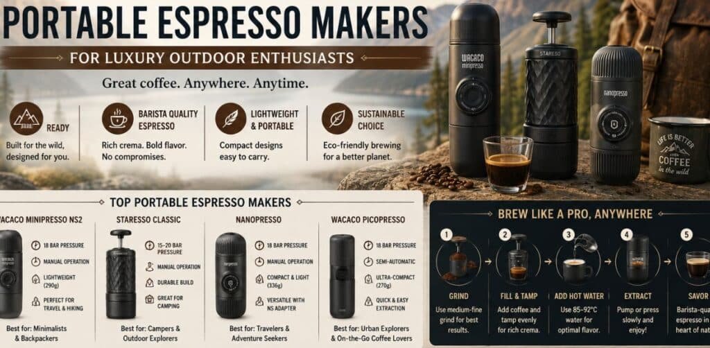 The Art of the Brew: Portable Espresso Makers for Luxury Outdoor Enthusiasts The Art of the Brew: Portable Espresso Makers for Luxury Outdoor Enthusiasts