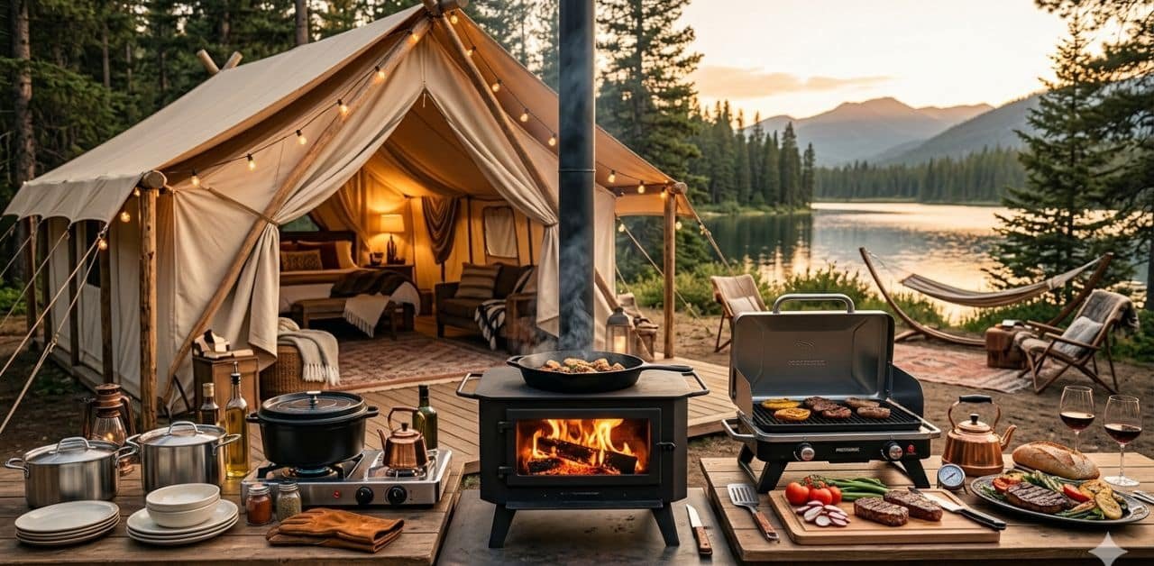 High-End Outdoor Cooking Gear for Glampers