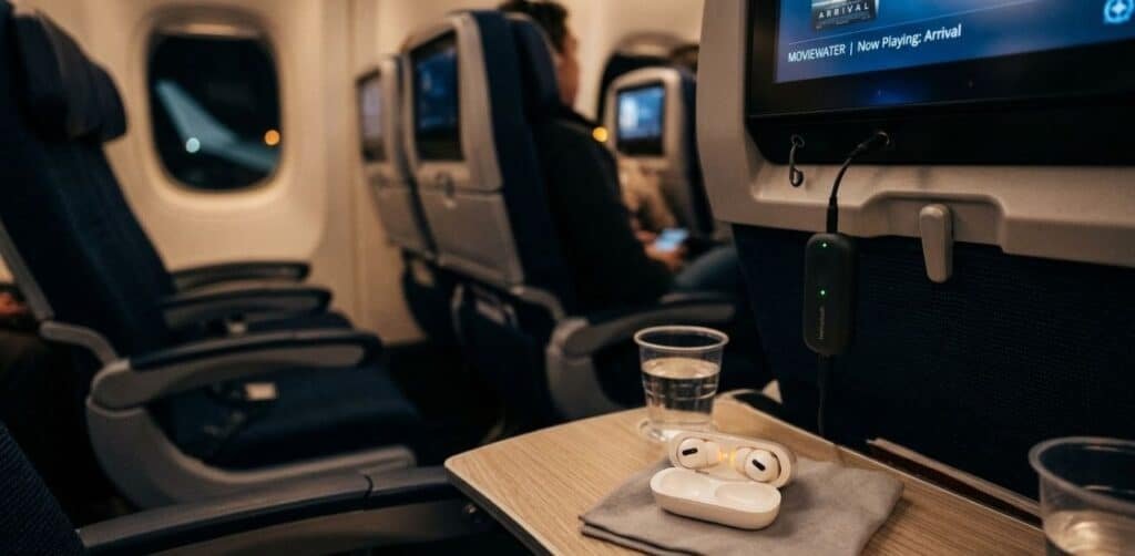 The Ultimate Guide to In-Flight Bluetooth Audio Transmitters (2026 Edition): How to Use AirPods & Wireless Headphones on Any Flight The Ultimate Guide to In-Flight Bluetooth Audio Transmitters (2026 Edition): How to Use AirPods & Wireless Headphones on Any Flight